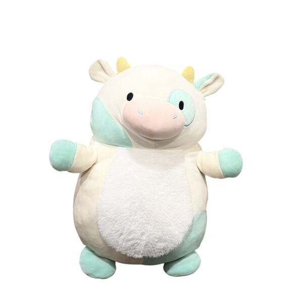 Squishmallows Belana the Cow 14 Inch Hug Mees Plush Blue Spots Fuzzy Belly Soft - Picture 1 of 2